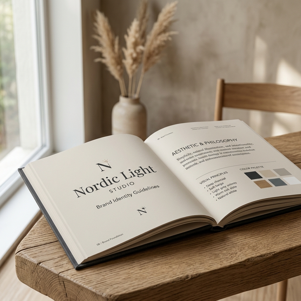 Nordic Light Brand Identity Guidelines Booklet